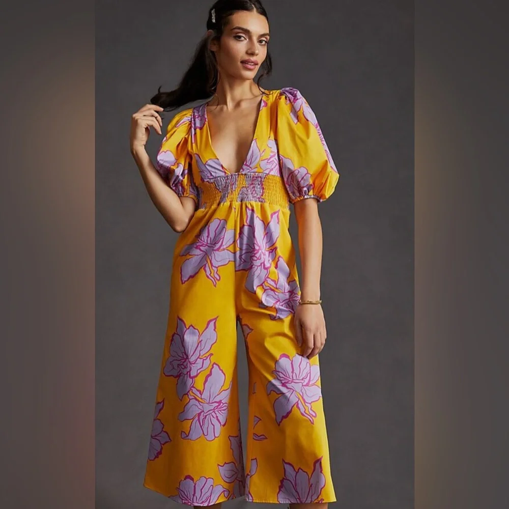 Hutch Floral Puff Sleeve Jumpsuit - Picture 4 of 4